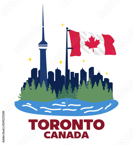 beautiful city view of toronto canada