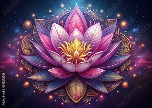 Serene Boho Lotus Bloom: Long Exposure Photography