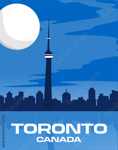 beautiful city view of toronto canada