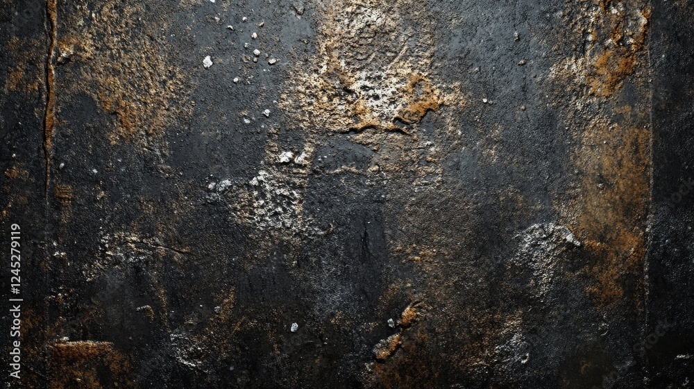 Fototapeta premium Close-up of rusty metal surface with peeling paint and texture