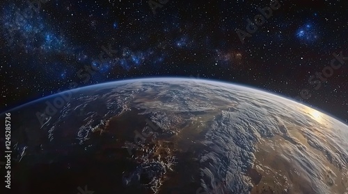 Fototapeta Naklejka Na Ścianę i Meble -  Earth From Space Showing Night And Day