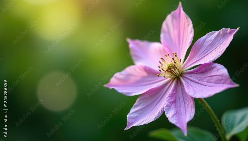 Petals of the clematis flower gently swaying in soft breeze, floral arrangement, gentle breeze, natural Petals of the clematis flower gently swaying in soft breeze, floral arrangement, gentle breeze, natural