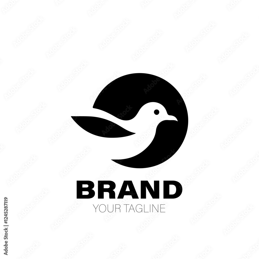 Obraz premium Gull Logo. Gull Logo Design. Gull Logo Brand. Gull Logo Vector Design Isolated on White Background