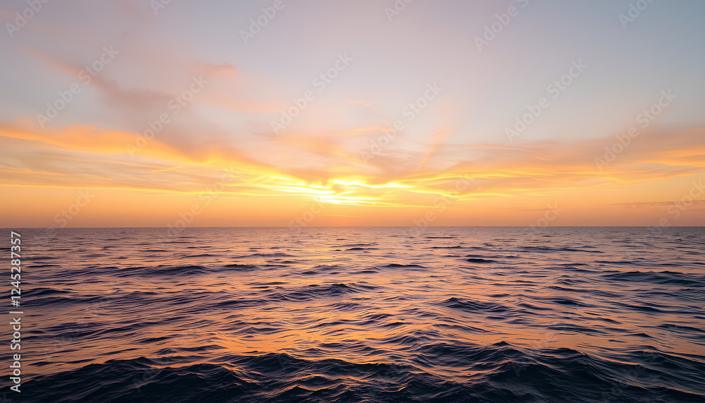 A breathtaking view of the ocean at sunset, with golden and pink hues reflecting on the calm waves 2 A breathtaking view of the ocean at sunset, with golden and pink hues reflecting on the calm waves 2