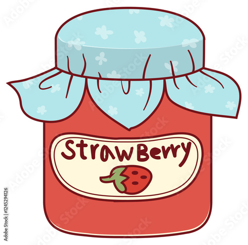 illustration of a strawberry jam