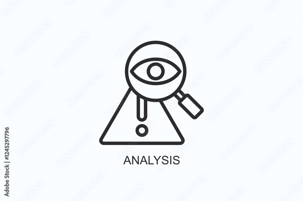 Analysis Icon Or Logo Isolated Illustration Analysis Icon Or Logo Isolated Illustration