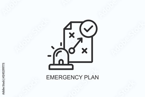 Emergency Plan Icon Or Logo Isolated Illustration