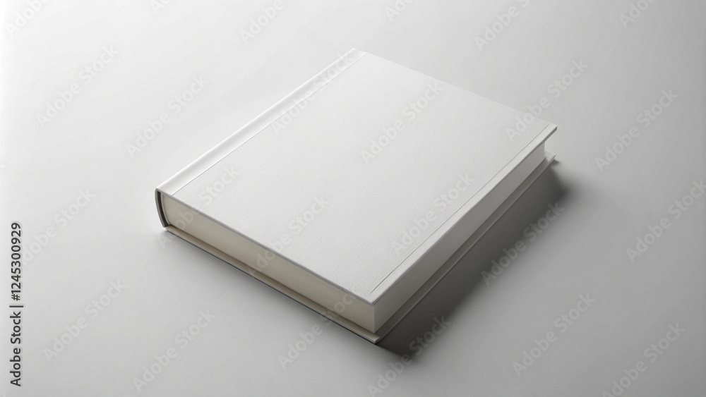 Minimalistic Blank Book Mockup on Plain Background Minimalistic Blank Book Mockup on Plain Background