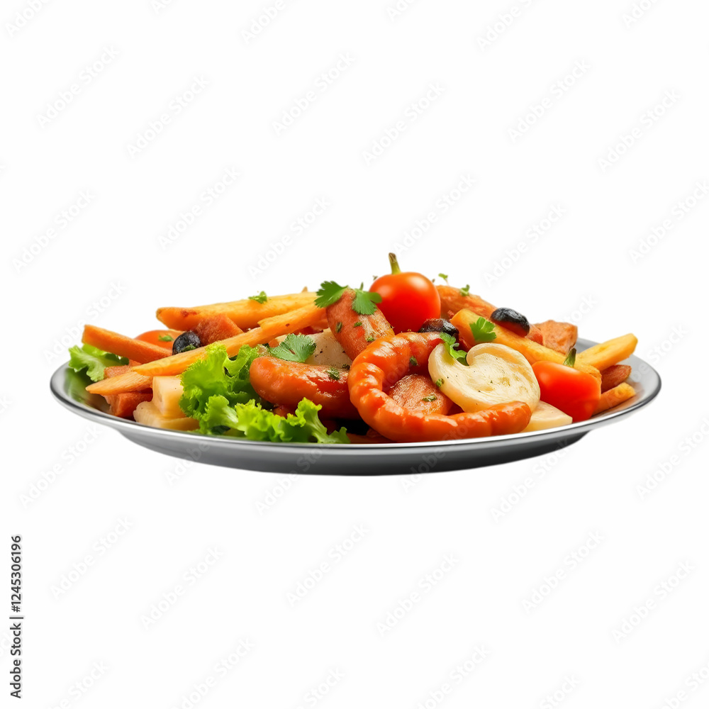 food platter isolated on the blank background food platter isolated on the blank background