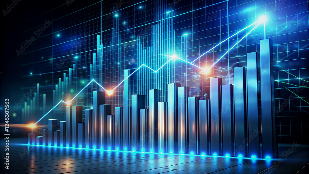 Dynamic Chart Displaying Growth and Success Dynamic Chart Displaying Growth and Success