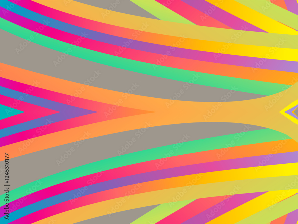 Fototapeta premium SIMPLE DYNAMIC LINE art design with aesthetic colourful background