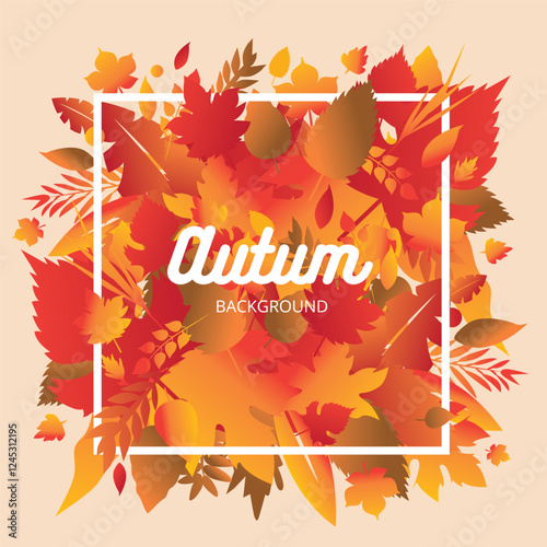 autumn background with maple leaves