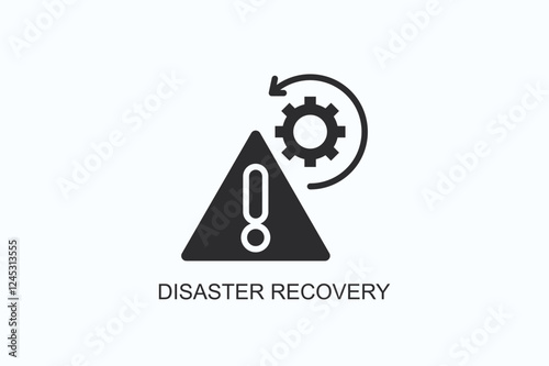 Disaster Recovery Icon Or Logo Isolated Illustration