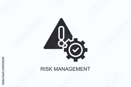 Risk Management Icon Or Logo Isolated Illustration