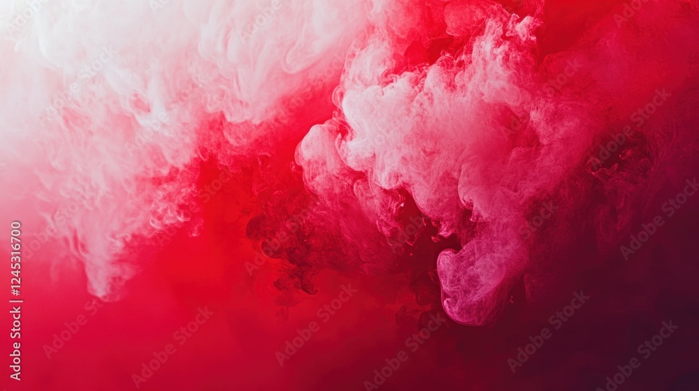 Obraz premium Contemporary red gradient background; transitions smoothly from intense red to soft red. A minimalist canvas for creative projects