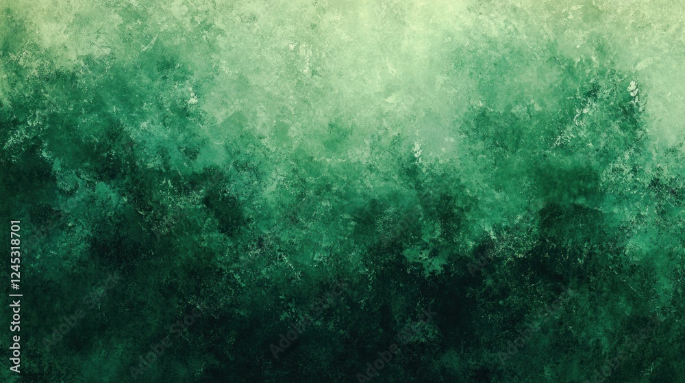 Obraz premium Vibrant green gradient backdrop, effortlessly blending light and dark green tones