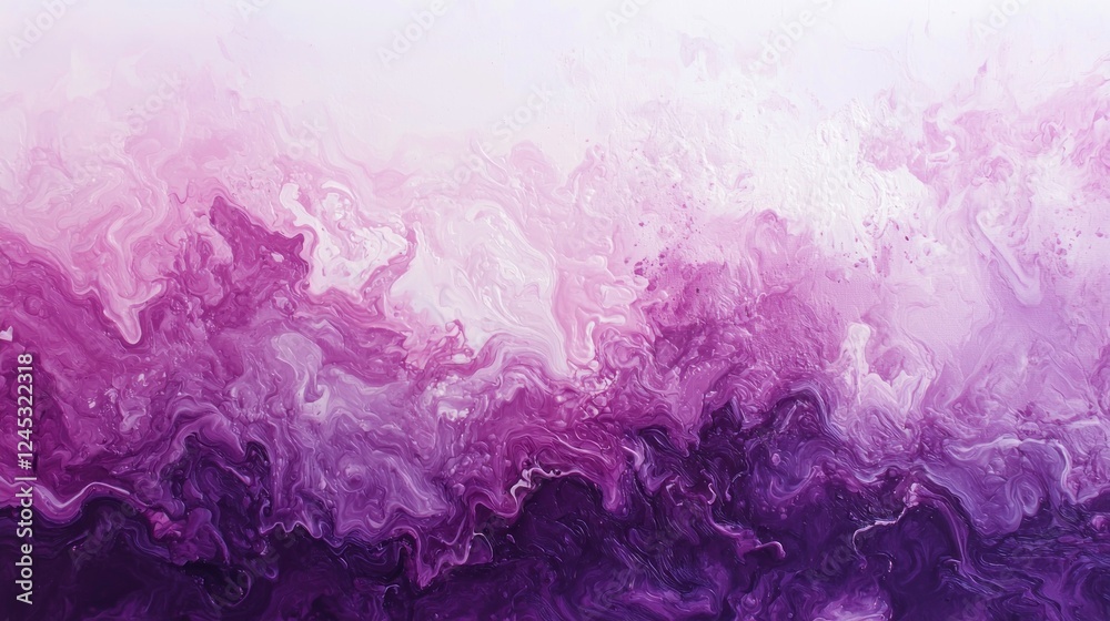 Fototapeta premium Abstract Purple Fluid Acrylic Pouring Painting