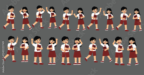 Elementary School Children Activity with uniform