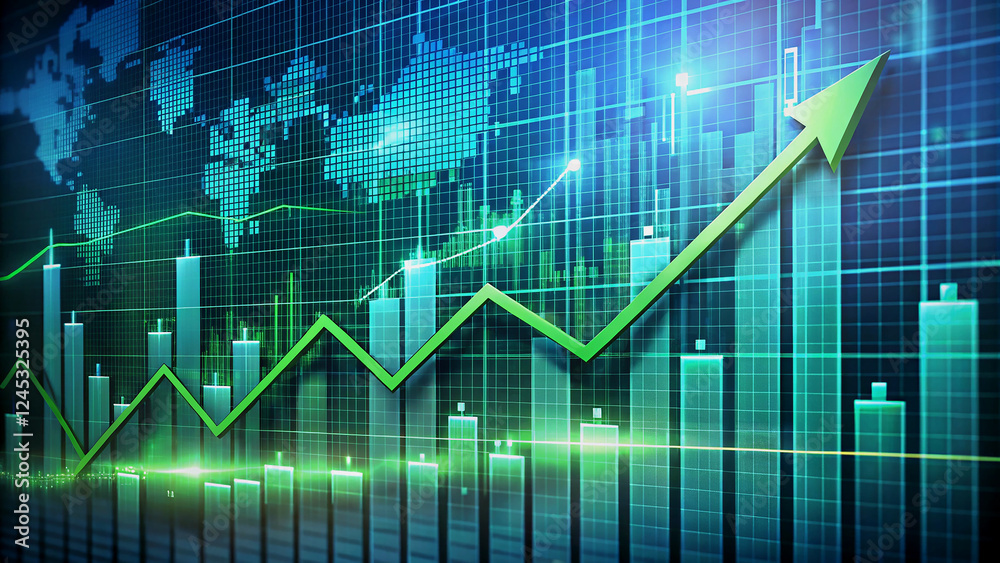 Upward Trend in Financial Data Visualization Upward Trend in Financial Data Visualization