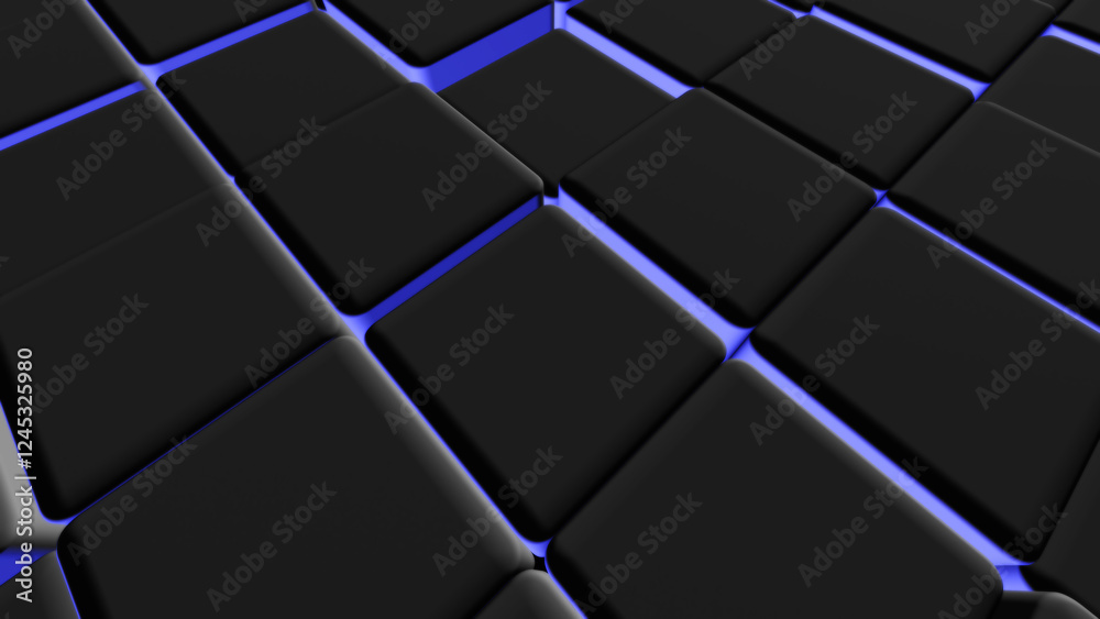 Fototapeta premium abstract background with blue squares