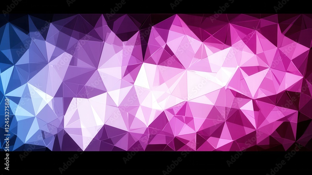 Obraz premium Abstract Polygonal Background With Pink Purple Blue Hues