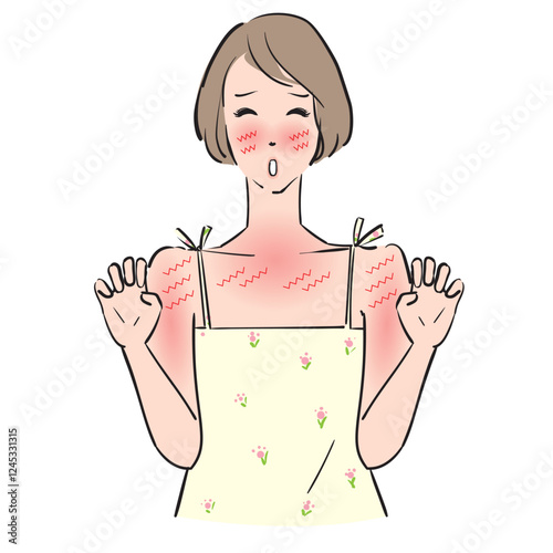全身のスキントラブルに悩む女性