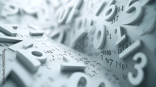 abstract  background with close up of numbers