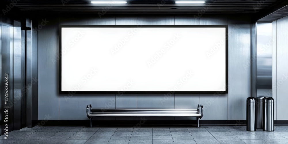 Stainless steel elevator doors complementing the white display options. Stainless steel elevator doors complementing the white display options.