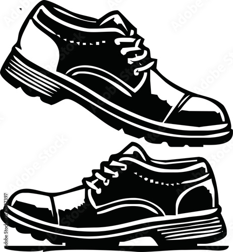 Silhoutte Shoes Hight Vector Image And Illustration