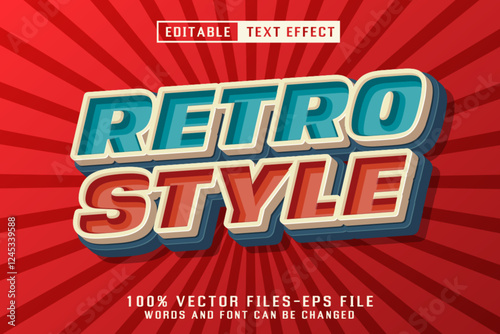 Retro Syle 3d Text - Editable Text Effect
