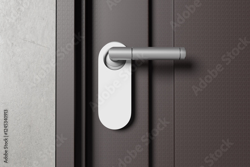 Blank door hanger for mockup - 3D illustration