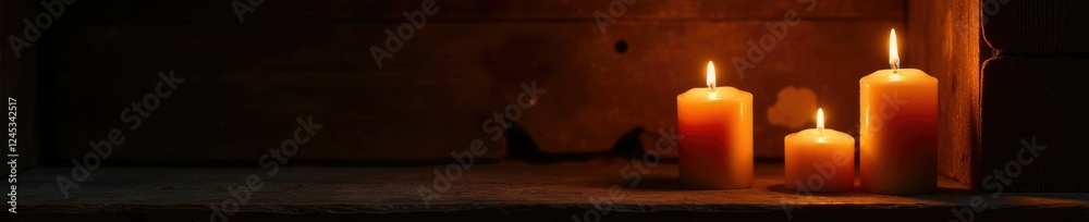 Warmth of candlelight flickers on the wooden mantel, , crackling flames, rustic Warmth of candlelight flickers on the wooden mantel, , crackling flames, rustic
