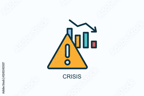 Crisis Icon Or Logo Isolated Illustration