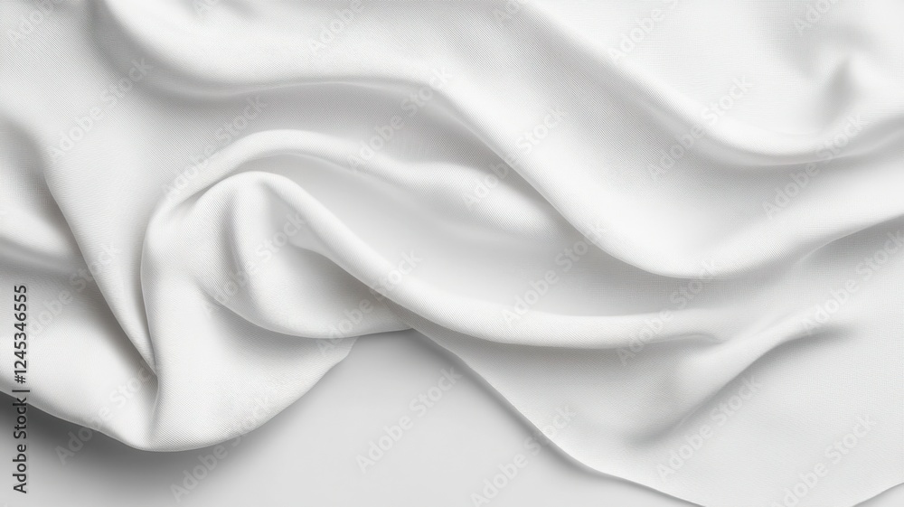 Obraz premium Smooth beige silk Canvas fabric flowing on a neutral background, creating an elegant and luxurious aesthetic