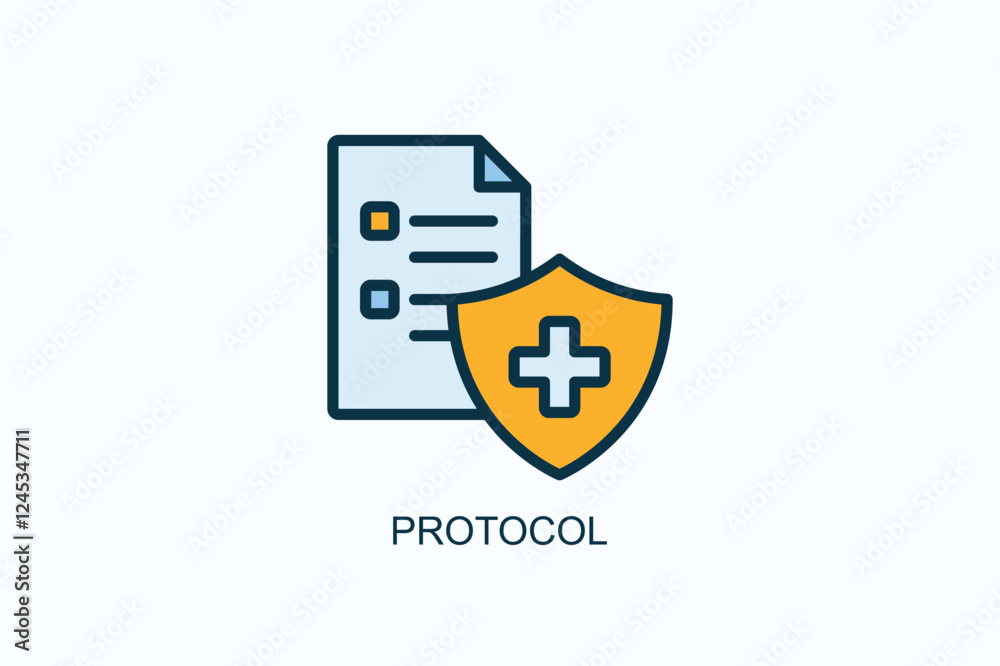 Fototapeta premium Protocol Icon Or Logo Isolated Illustration