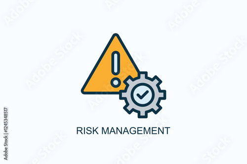 Risk Management Icon Or Logo Isolated Illustration