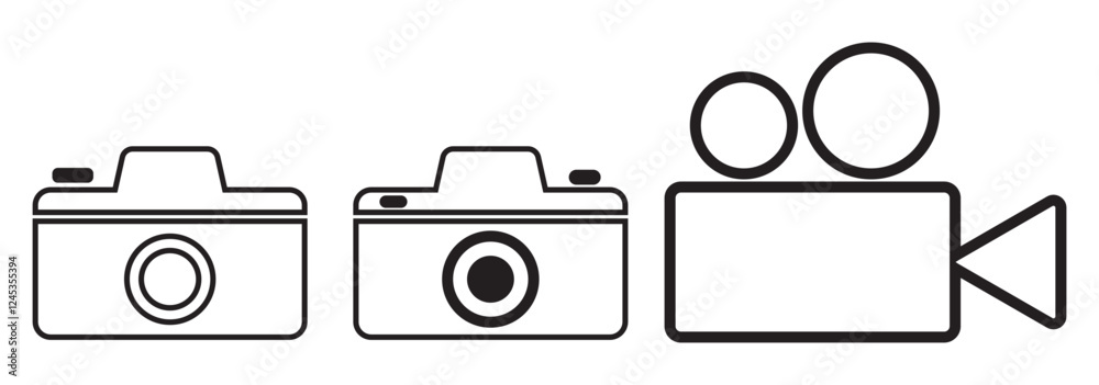Camera icon set. photo camera icon. camera photography icon. Camera icon set. photo camera icon. camera photography icon.