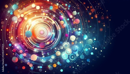 abstract blue background with circles