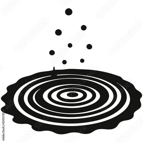  rain puddle with ripples vector