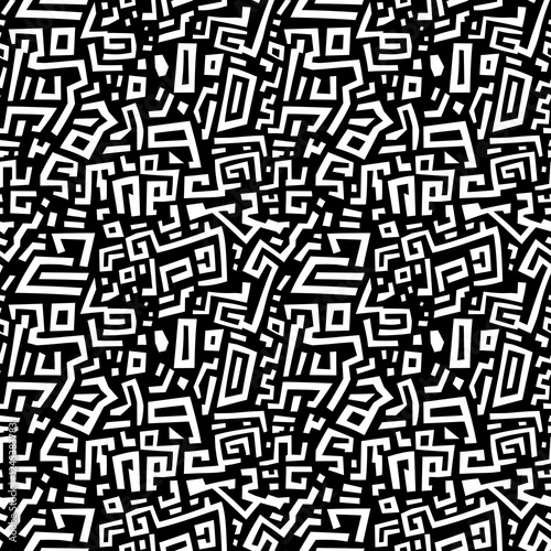 Creative ethnic style vector seamless pattern. Unique geometric vector swatch