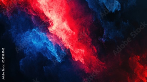 Wallpaper Mural Fiery Passion - Red and Blue Flame Effect for Intense and Dramatic Design Aesthetics Torontodigital.ca