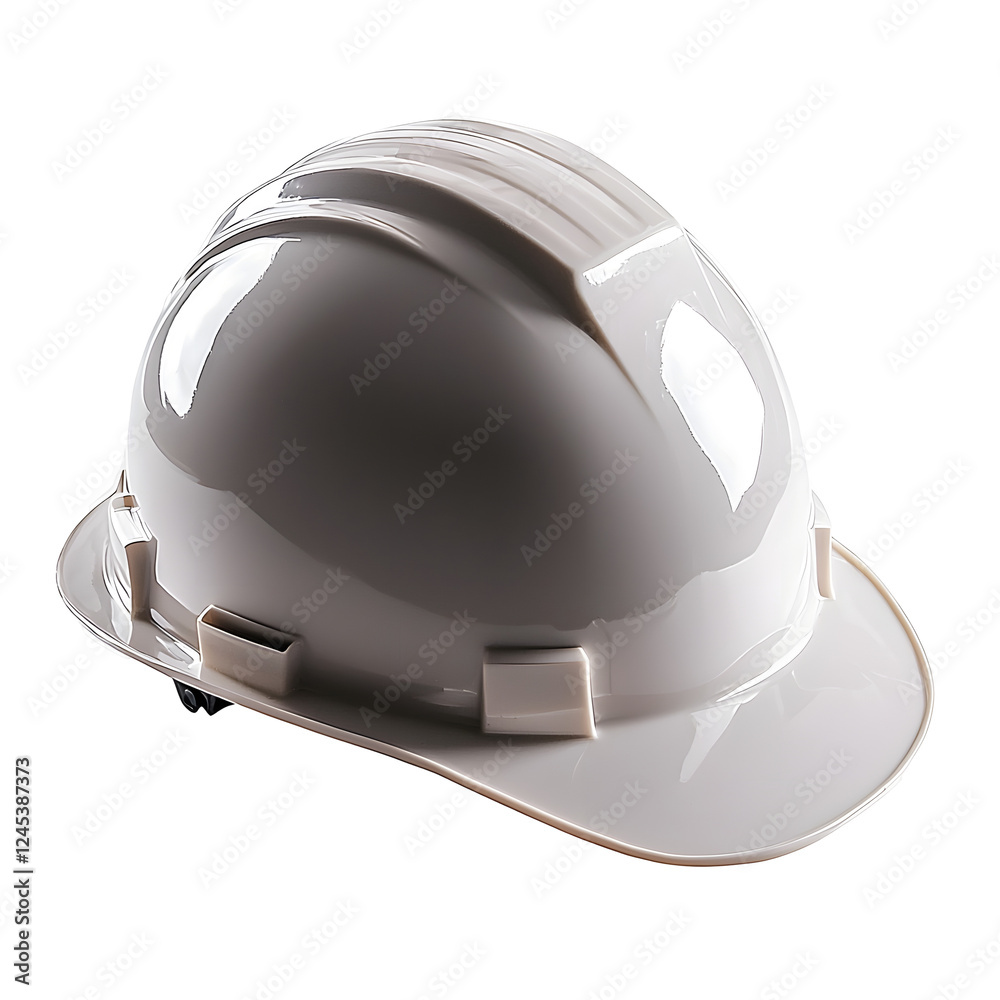 Fototapeta premium Perfectly Centered Composite Hard Hat on Clean White Background