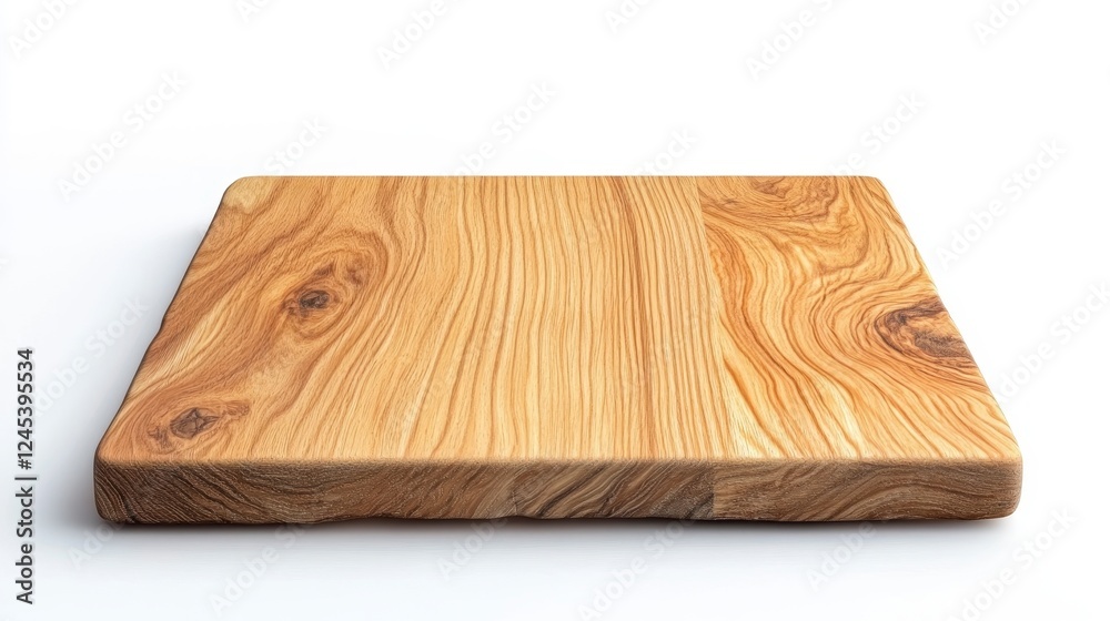 Elegant Wooden Cutting Board with Natural Grain Patterns and Texture