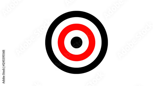 Abstract Red Ring on transparent Background Modern Design Element