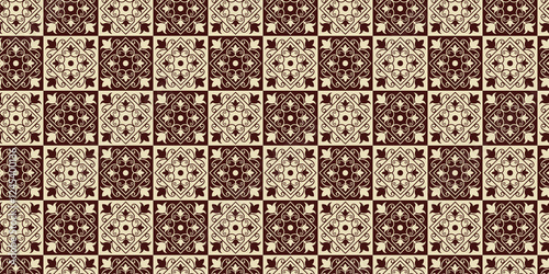 Decorative seamless pattern brown and vanila color for background or wallpaper.