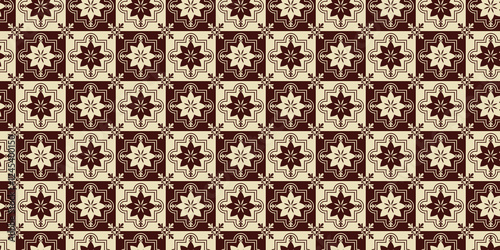 Decorative seamless pattern brown and vanila color for background or wallpaper.