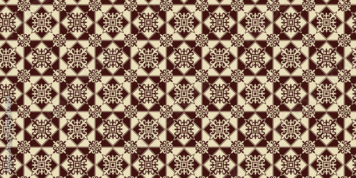 Decorative seamless pattern brown and vanila color for background or wallpaper.