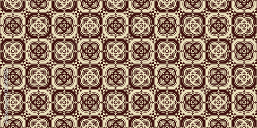 Decorative seamless pattern brown and vanila color for background or wallpaper.