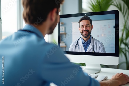 Doctor-Patient Telehealth Consultation: A Modern Approach to Healthcare and Medical Advice via Video Conferencing for Better Patient Engagement and Access photo