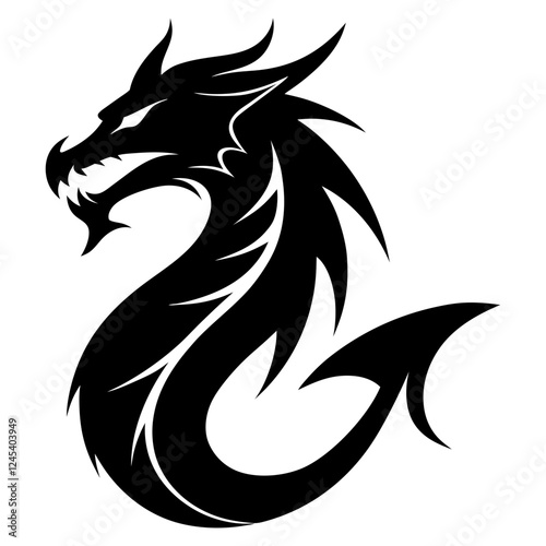 Wallpaper Mural dragon head tattoo design, vector illustration, Dragon logo Torontodigital.ca